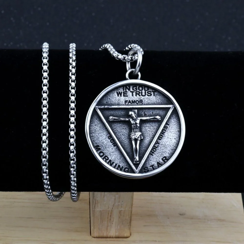 ❤️Double-sided goat - jesus vintage necklace, N90201P107